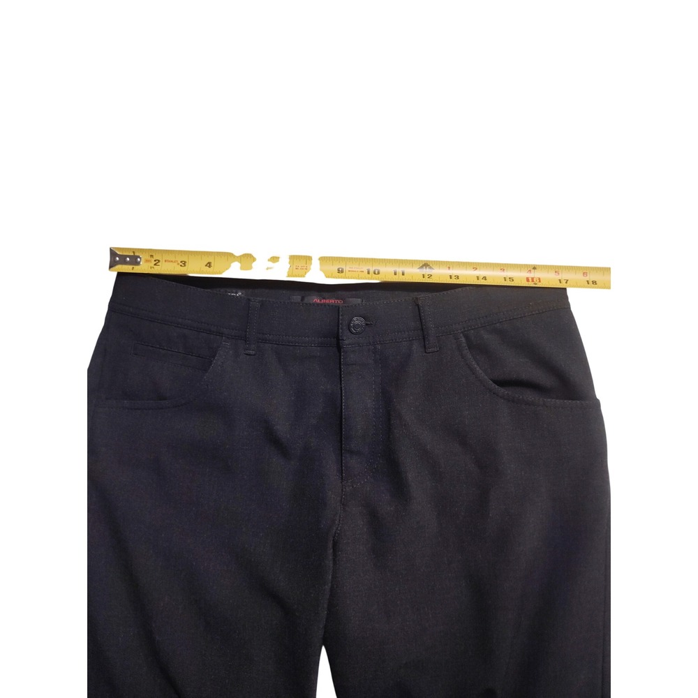 Alberto Ceramica Modern Fit Mens Black 5-Pocket Trousers Pants W33 L32‎ 181/2077 - Picture 6 of 9